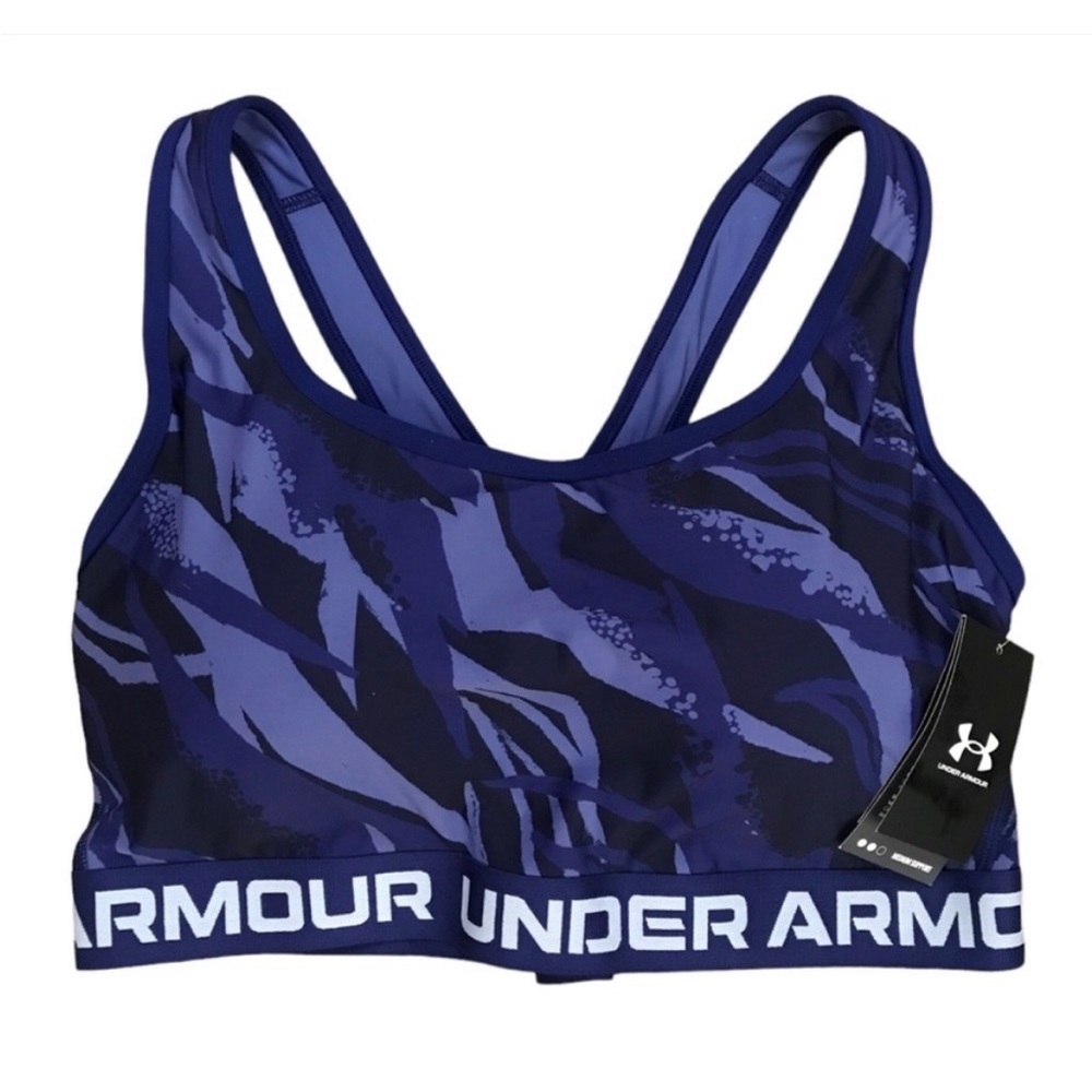 New! Under Armour Crossback Printed Sports Bra 3X
